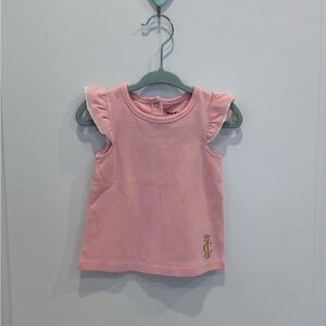 Juicy Couture Pink Flutter Sleeve Tank Top
